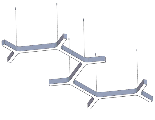 Branch Linear Suspension Lighting Customized LED Light For Office And Home
